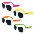 White Frame Kids Classic Neon Sunglasses